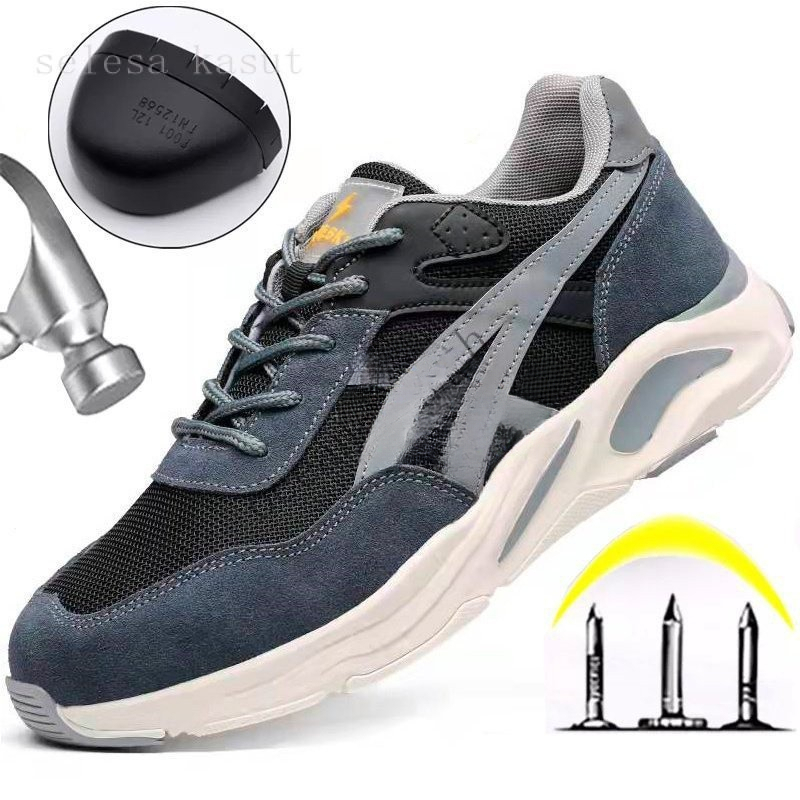 Ocean888.th รองเท้าเซฟตี้ หัวเหล็ก ป้องกันการชน สําหรับผู้ชาย และผู้หญิง ht6x ILCA