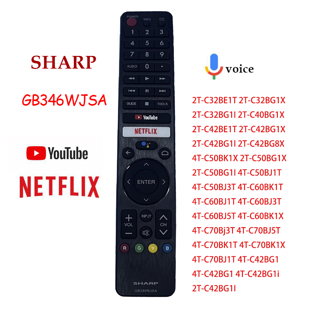 ALANK - ของแท้ 100% รีโมททีวี Remote SHARP LCD TV รีโมท คำสั่งเสียง GB346WJSA GB326WJSA GB326WJNA