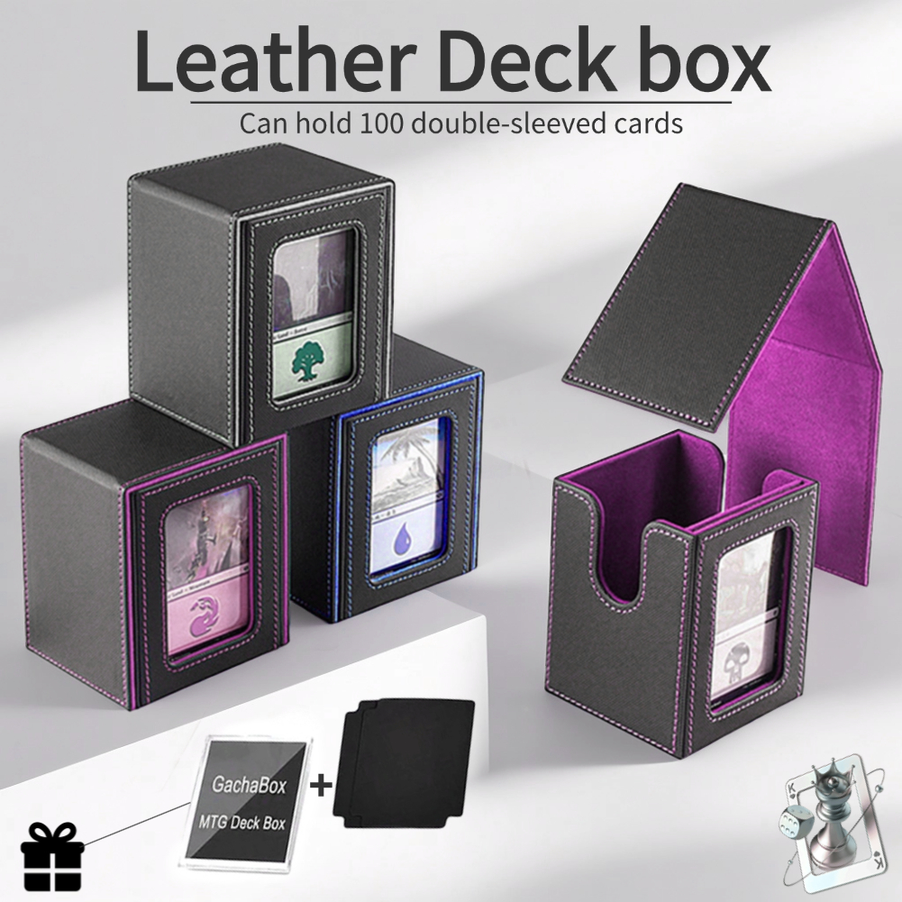 Deck box ความจุสูง กล่อง ใส่การ์ด มีหน้าต่างใส เหมาะสำหรับการ์ด MTG/PTCG/Magic/Sports card game