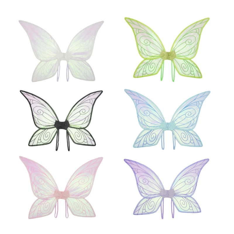 Alia พับผีเสื้อ Fairy Wing ปีกผีเสื้อแต่งตัวงานเลี้ยงวันเกิดโปรดปรานเครื่องแต่งกายฮาโลวีน Angel Wing สําหรับเด็ก Ad