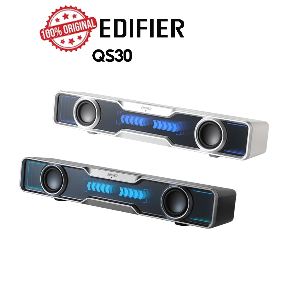 ลําโพงพีซี Edifier QS30 พร้อมเสียงคุณภาพและเอฟเฟกต์ไฟ Splendid 2.5W+2.5W (RMS) กําลังขับรวมพร้อมเสีย