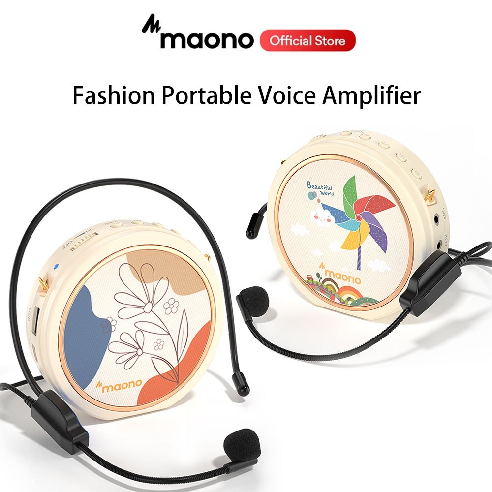 Maono M10 เครื่องขยายเสียงแบบพกพาขนาดเล็ก 10W ลําโพงเสียงดังบลูทูธ 5.3 พร้อมไมโครโฟนมืออาชีพไร้สายและปรับระดับเสียงสําหรับครู,เทรนเนอร์,ไกด์นําเที่ยว,คนขาย ราคา ถูกที่สุด ดีลบีเคเค