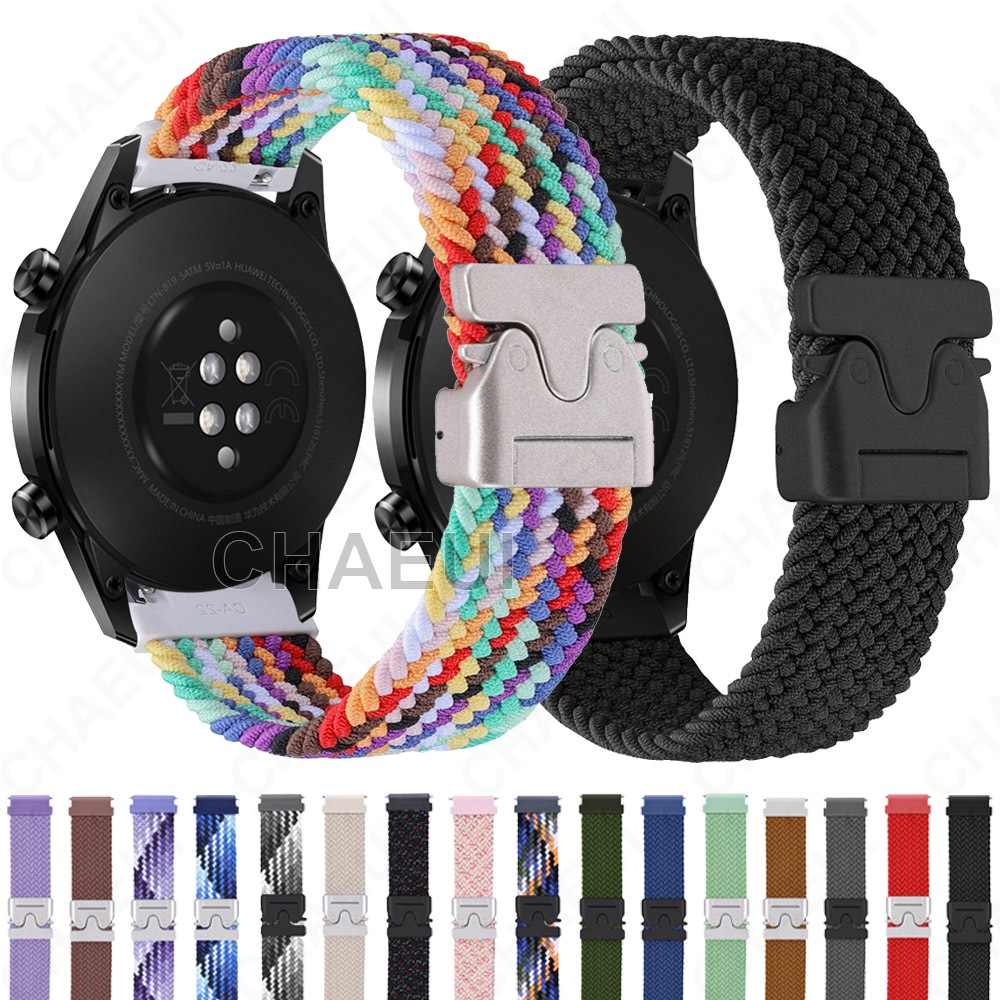 สายรัดไนลอนทอสายนาฬิกาสร้อยข้อมืออุปกรณ์เสริมสําหรับ Huawei Watch GT GT2 GT3 Pro GT4 GT5 GT6 Pro 46mm 43mm 42mm GT2e