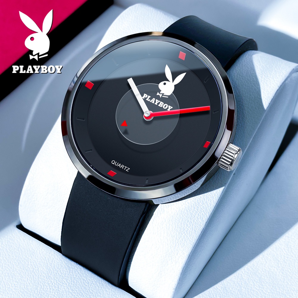 PLAYBOY นาฬิกา ข้อมือ ผู้หญิง แฟชั่น watch 100% นาฬิกาข้อมือกันน้ำได้ หญิง ควอตซ์ เทปกาว ความเรียบง่าย 3059