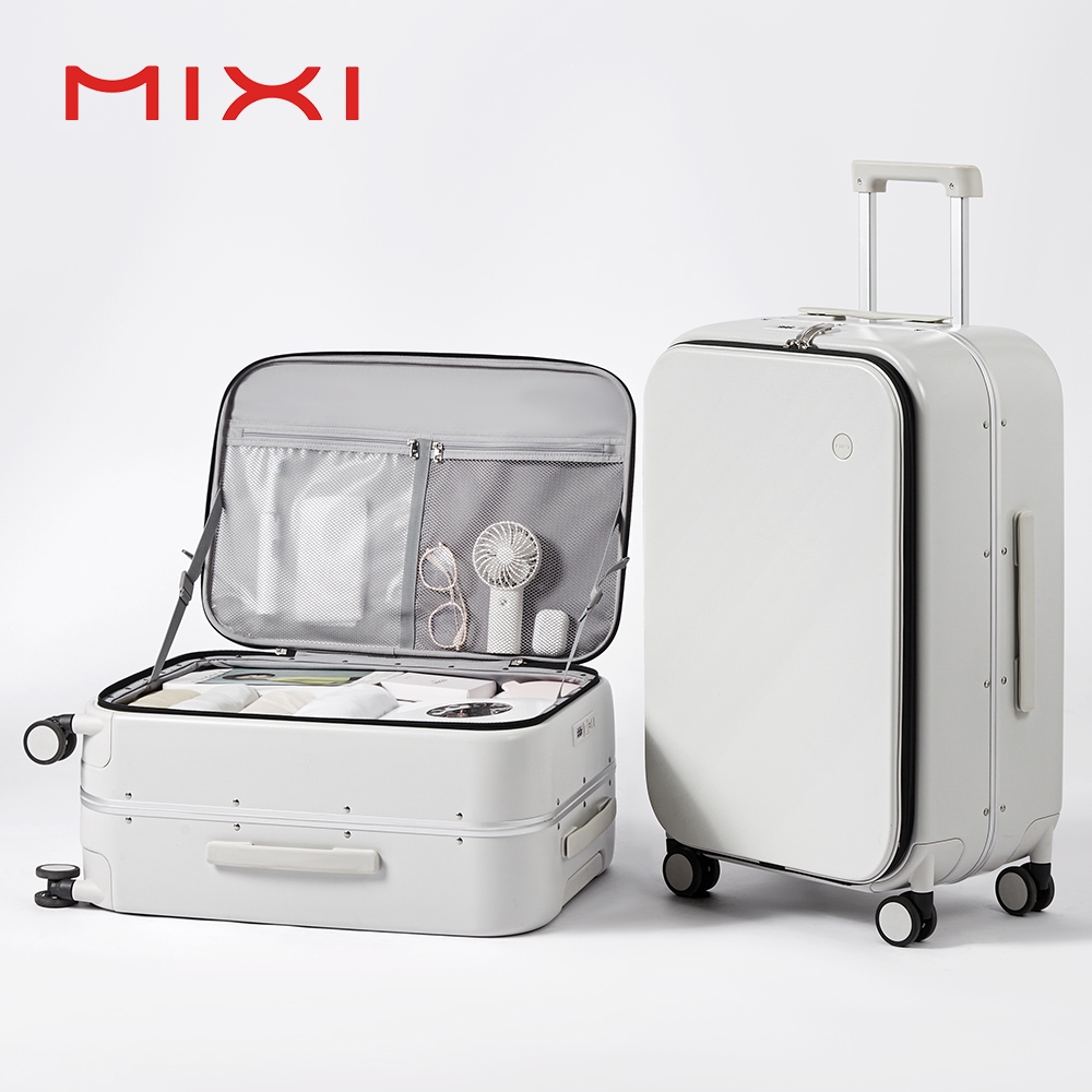 Mixi 18-26 นิ้วพกพา/ตรวจสอบกระเป๋าเดินทางเปิดด้านข้างกระเป๋าเดินทาง PC Hard Shell กระเป๋าเดินทางเปิด