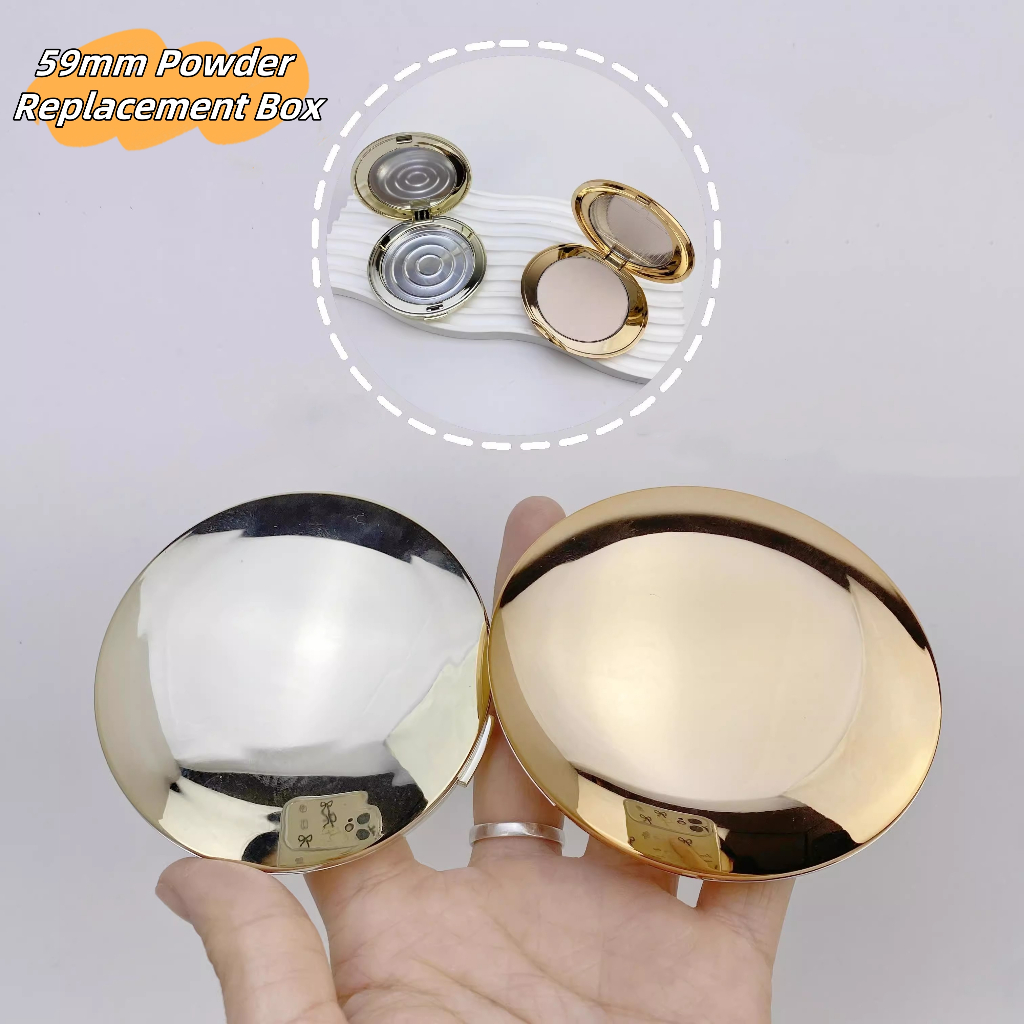 Round Pressed Powder Core Replacement Box Cherish Pressed Powder Replacement Box 5.9cm Empty Box Banana Pressed Powder with Mirror Storage Box