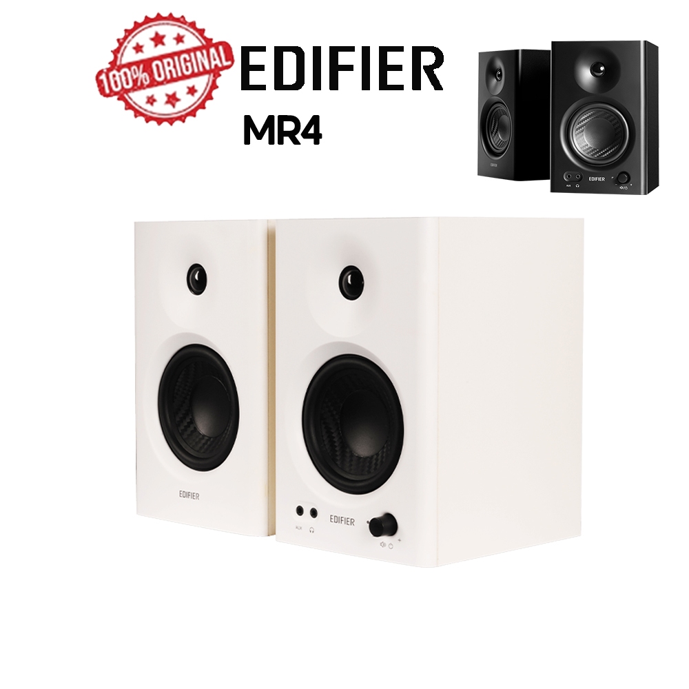 Edifier MR4 Powered Studio Monitor Speakers, ลําโพงมอนิเตอร์ใกล้สนามแบบแอคทีฟ 4" - สีขาว (คู่)