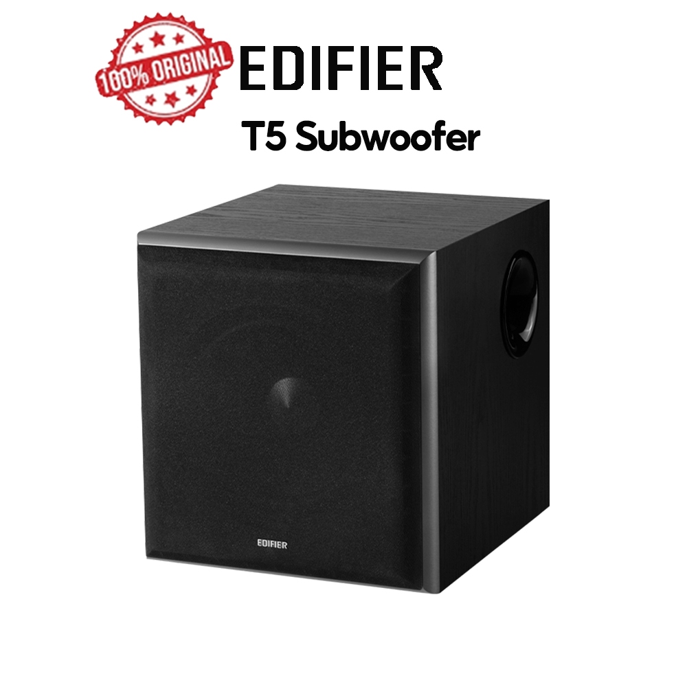 Edifier T5 Active Subwoofer 8" Bass Distortion Speaker Driver การตอบสนองความถี่ 38 Hz Low Pass Filte
