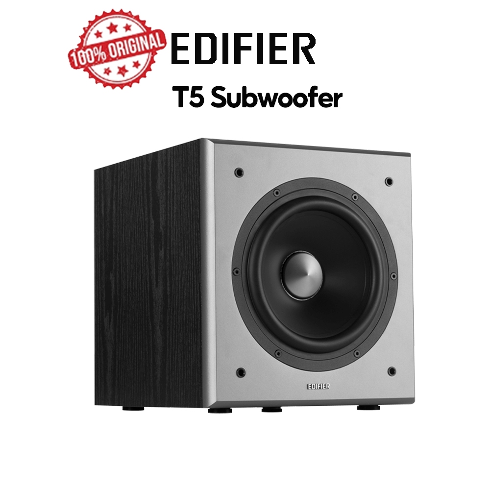 Edifier T5 ขับเคลื่อนซับวูฟเฟอร์ที่ใช้งาน8 "ไดรเวอร์ลําโพงสําหรับเสียงเบสที่ผิดเพี้ยน กรองผ่านต่ําด้