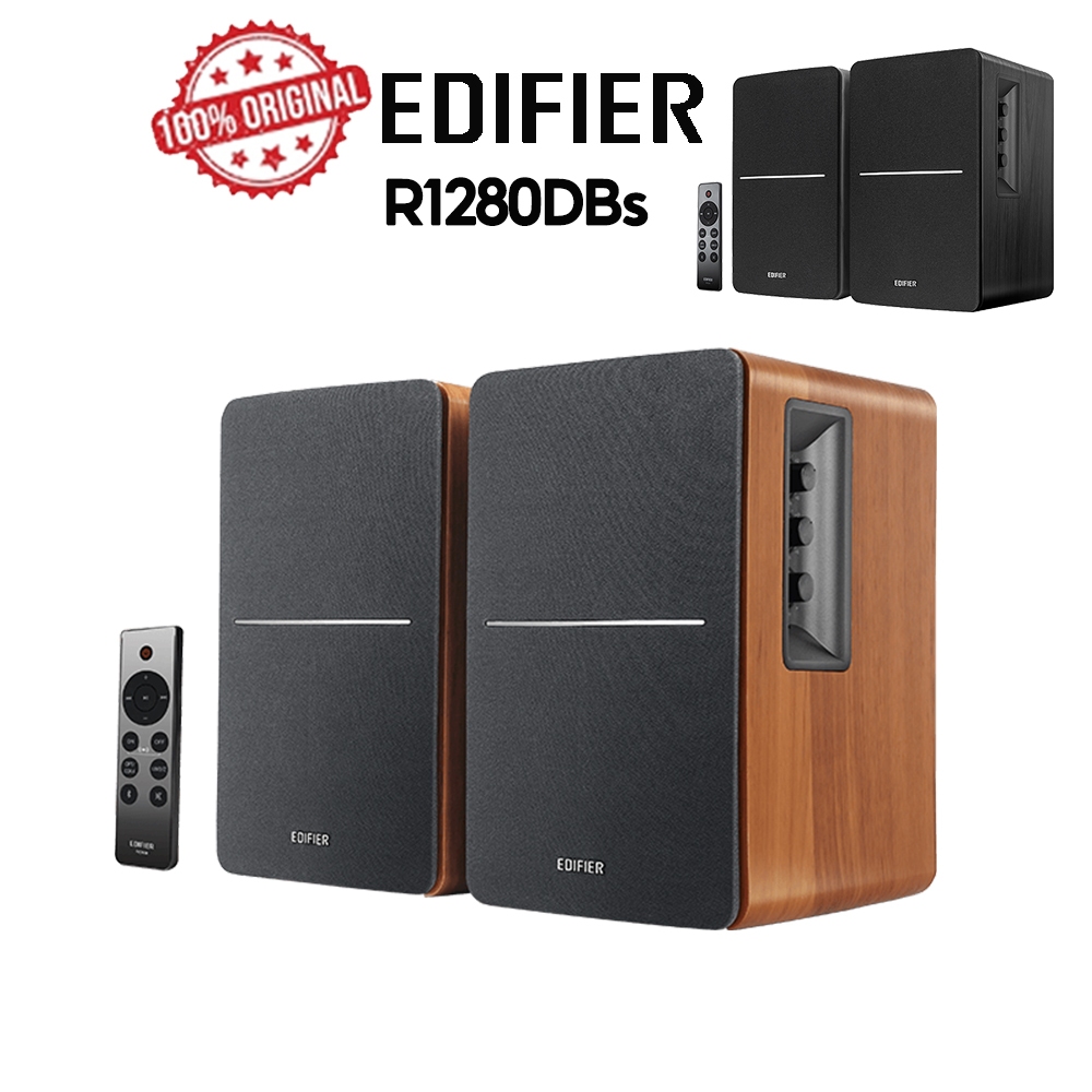 Edifier R1280DBs ลําโพงบลูทูธ 2.0 ระบบลําโพงชั้นวางหนังสือ พร้อมสายซับวูฟเฟอร์ 42W RMS