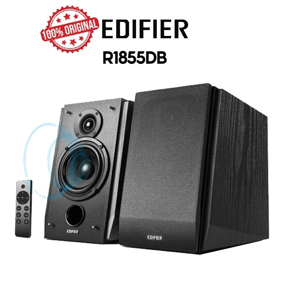 Edifier R1855DB Active Bookshelf Speakers, Bluetooth และ Optical Inputs - ลำโพงมอนิเตอร์ 2.0, Line O