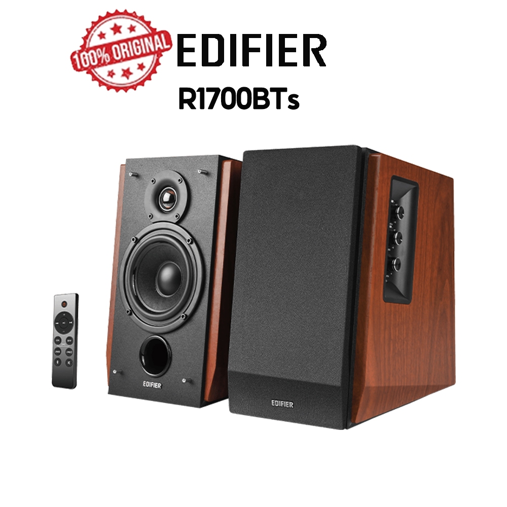 Edifier R1700BTs 2.0 ลําโพงชั้นวางหนังสือ พร้อมบลูทูธ 5.0，66W RMS เอาท์พุต คุณภาพสูง สําหรับเสียงเบส