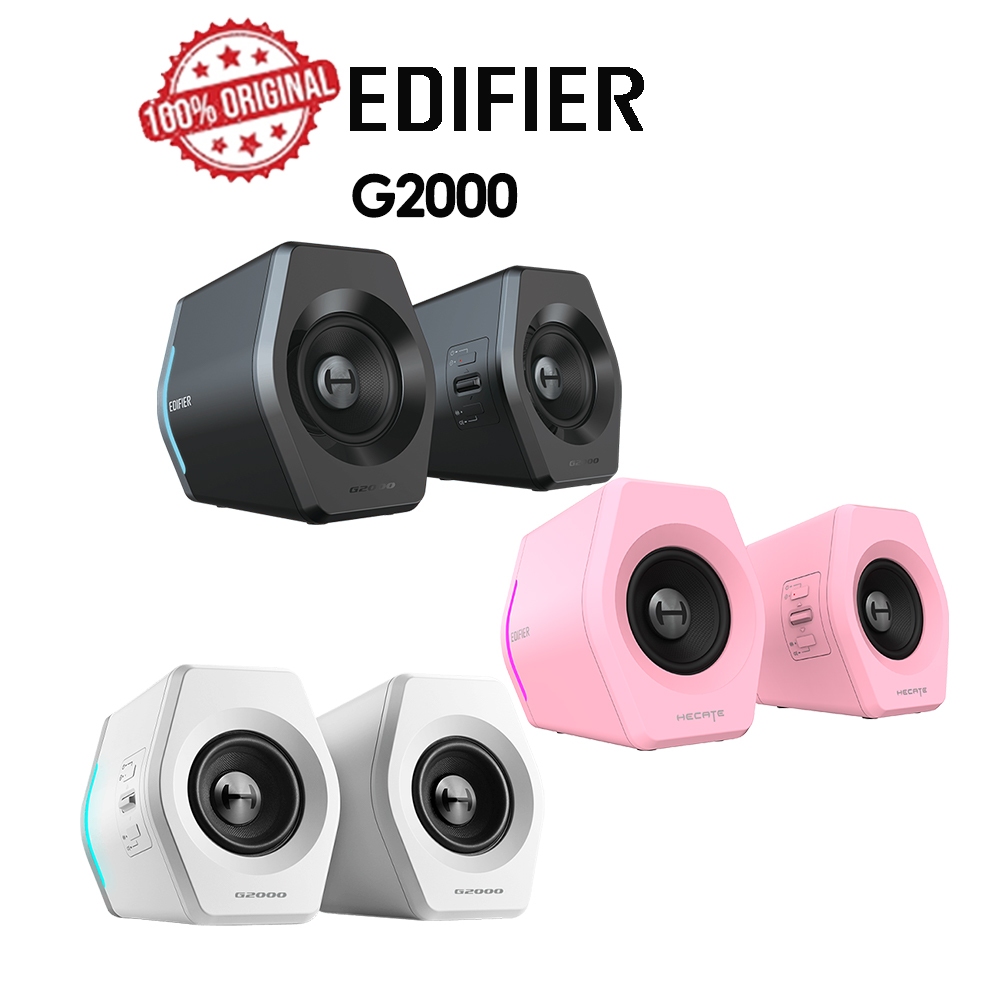 Edifier G2000 ลำโพงบลูทูธไร้สาย ลำโพงสำหรับเล่นเกมพร้อมไฟ RGB, Bluetooth และพลังการเล่นเกม 32W ผ่านก