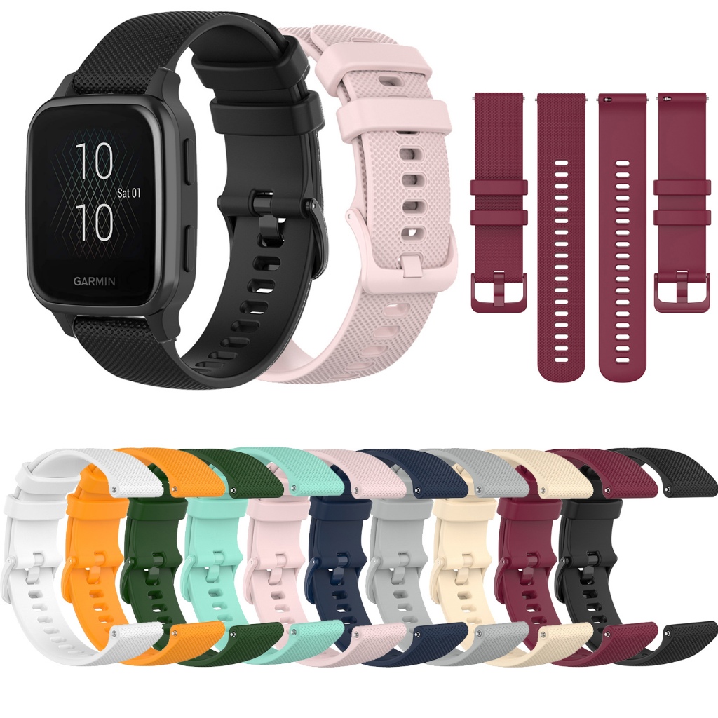 สายนาฬิกาซิลิโคนขนาด 20 มม. สําหรับ Garmin Venu SQ 2 / venu2 plus