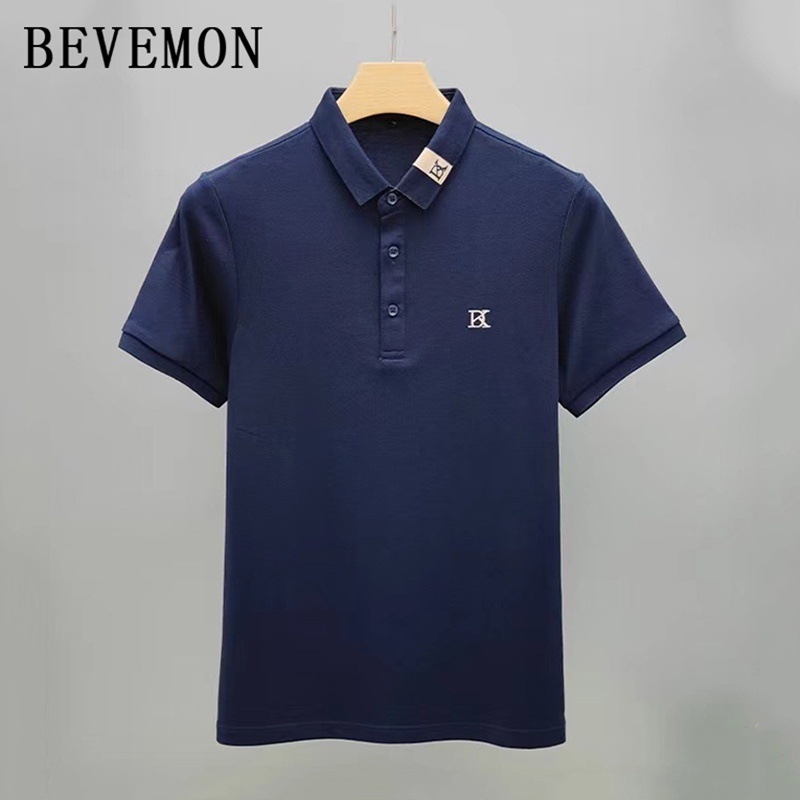 เสื้อโปโลแขนสั้นปกสีทึบของผู้ชาย, เย็บปักถักร้อยตัวอักษรDK , สําหรับสวมใส่ธุรกิจฤดูร้อน
