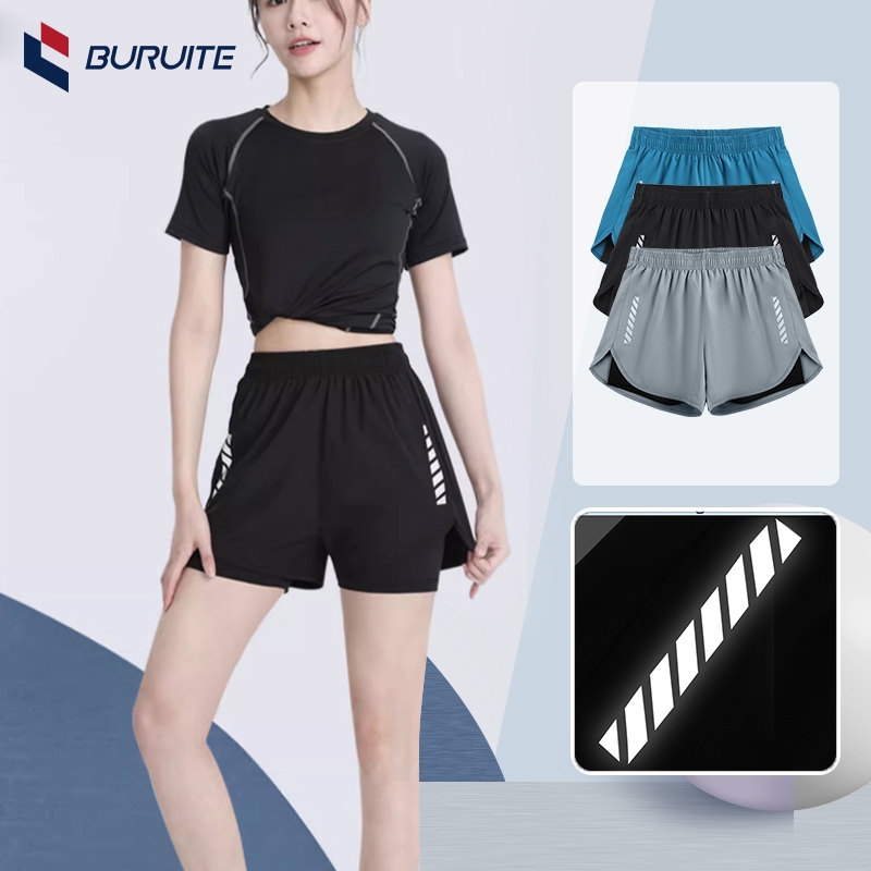 กางเกงวิ่ง 2IN1 ความยาวกำลังดี ไม่สั้นมาก มีซับในกันโป๊ เหมาะสำหรับการวิ่งและฟิตเนส