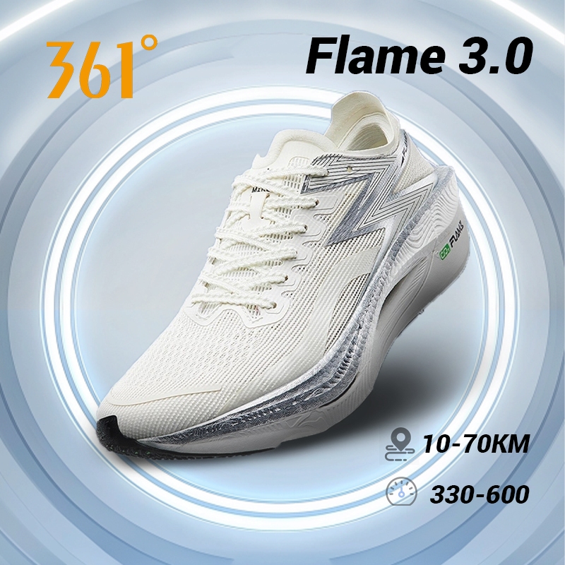 361 Degrees Flame 3.0 รองเท้าวิ่งมาราธอน ระบายอากาศ สําหรับผู้ชาย 672412207