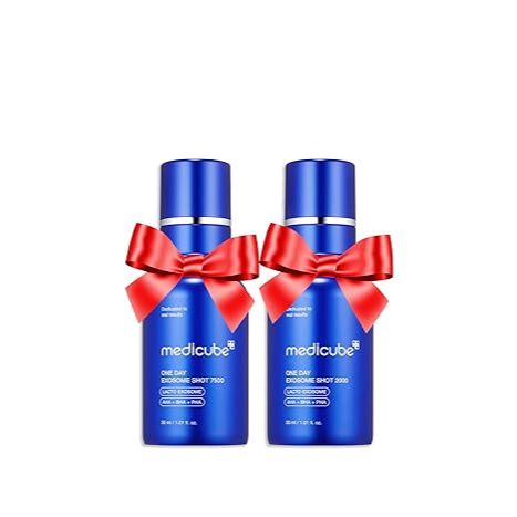Medicube Holiyday Gifts Zero Exosome Shot Duo 2000 & 7500: Spicule Facial Serum 30ml