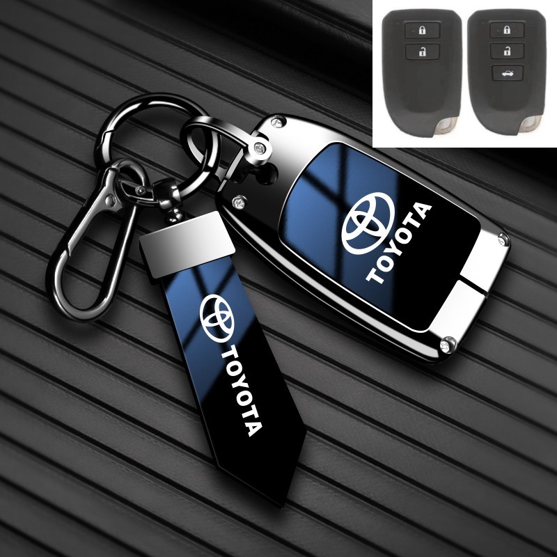 Toyota yaris prado vios ativ พวงกุญแจ Toyota Alloy เคสกุญแจรถ 2/3 ปุ่ม อุปกรณ์เสริมโตโยต้า