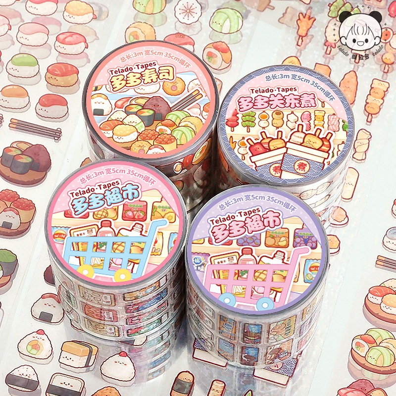300cm Telado การ์ตูนสาวน่ารักหัวใจ DIY เทปคู่มือ