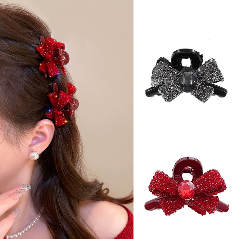 บิงโก กิ๊บติดผม พลอยเทียม รูปโบว์ ของขวัญแฟชั่นสําหรับผู้หญิง เครื่องประดับผม