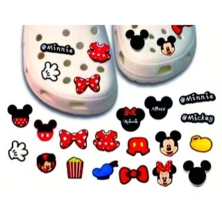 รองเท้าแตะแฟชั่น อุปกรณ์เสริม, Crocs Jibbitz Charms, jibbitz Set, อุปกรณ์รองเท้า มิกกี้ หัวโต มินนี่ หัวโต