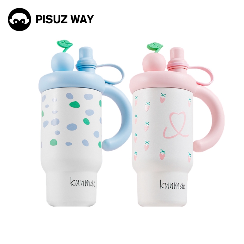 [Pisuz Way] ถ้วยเก็บความร้อนสแตนเลสดูใหม่ 800ml Big Mac ถ้วยน้ําแข็งความจุขนาดใหญ่ถ้วยฟางถ้วยแบบพกพาขวดน้ํากีฬากลางแจ้ง