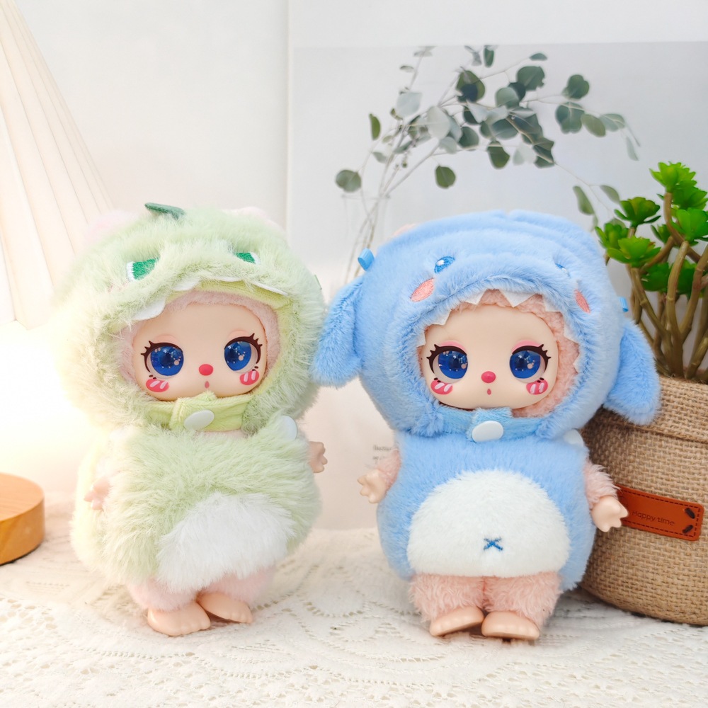 เสื้อผ้าตุ๊กตา Liila Luky cat ชุดไดโนเสาร์ตุ๊กตาน่ารัก มีสีเขียวและสีฟ้า เหมาะสําหรับ Lilila Luky ca