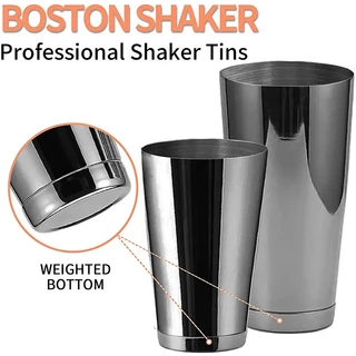 Professional Boston Cocktail Shaker ชุด 2 ชิ้น 800ml & 600ml ด้านล่างคู่สแตนเลสเป็นมิตรกับสิ่งแวดล้อมบาร์เครื่องมือ Leakproof & เครื่องล้างจานปลอดภัย