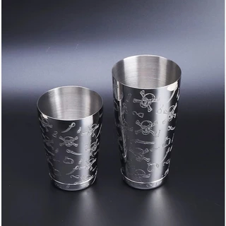 Professional Boston Cocktail Shaker ชุด 2 ชิ้น 800ml & 600ml ด้านล่างคู่สแตนเลสเป็นมิตรกับสิ่งแวดล้อมบาร์เครื่องมือ Leakproof & เครื่องล้างจานปลอดภัย