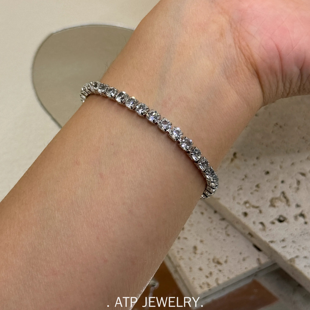 Atp สร้อยข้อมือกันน้ําชุบ 18K สร้อยข้อมือหรูหราแบบปรับได้สําหรับผู้ชายและผู้หญิงหรือเครื่องประดับปาร์ตี้เพื่อนที่ดีที่สุด