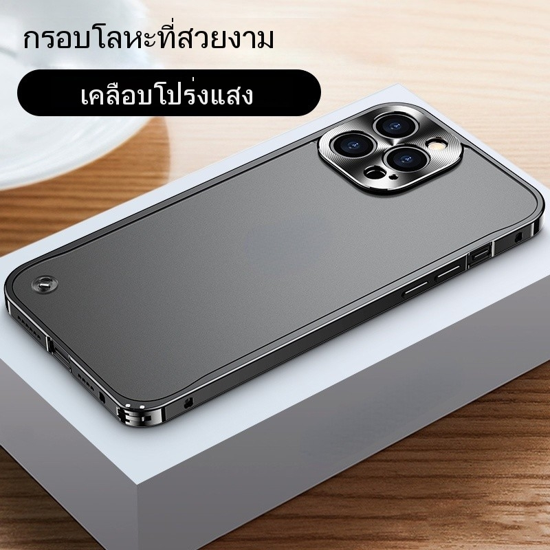หรูหรา Electroplated กรอบโลหะสําหรับ iPhone 11 12 13 Pro Max 14 15 16 Pro Max อะคริลิคด้านหลังแผ่นเลนส์ฝาครอบป้องกันเคสโทรศัพท์