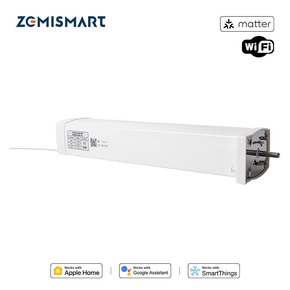 Zemismart Matter ไฟฟ้าเลื่อน 82 ผ้าม่านมอเตอร์สนับสนุน Siri SmartThings/Google Home App Control.MT82