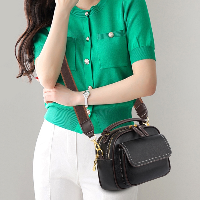 Leacat กระเป๋าสะพายไหล่ทรงสี่เหลี่ยมเรียบง่ายแฟชั่นสำหรับผู้หญิงที่มีความจุขนาดใหญ่ - รูปที่ 7