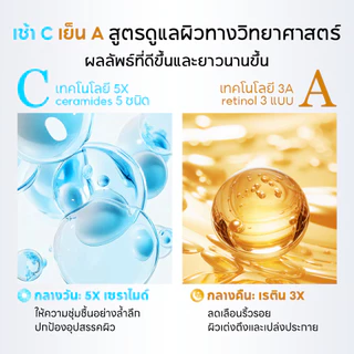 PAPA FEEL [เช้า C เย็น A] 3X Retinol + 5X Ceramide Barrier Moisturizer 80g | ทำให้ผิวเต่งตึง | ลดริ้วรอย | ผิวเนียน ชุ่มชื้น | ผิวสงบลง | ผิวแพ้ง่าย