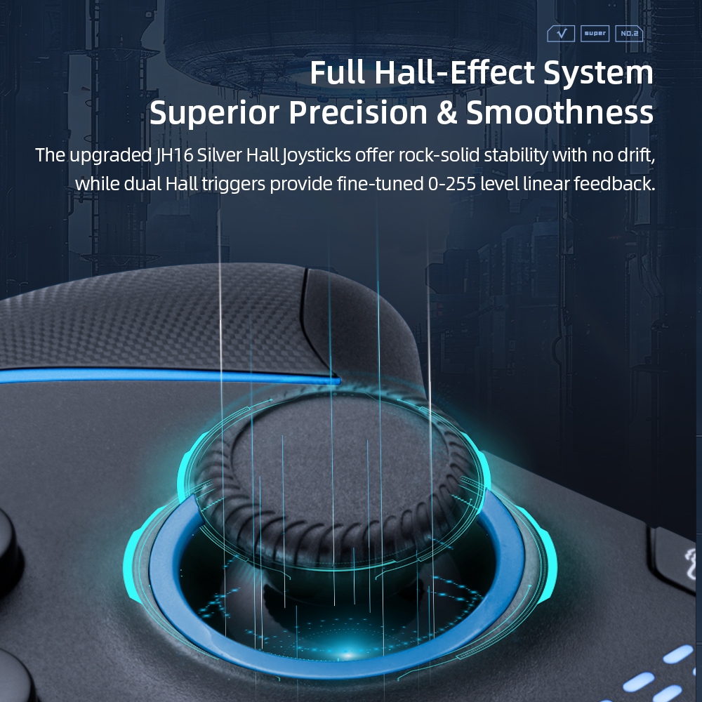 Thunderobot G50 Ultra Wireless Gamepad Controller TMR Hall จอยสติ๊ก Hall Triggers 1000Hz Polling Rate 860mAh แบตเตอรี่ Quad-Motor NativeTrigger การสั่นสะเทือน Tri-Mode Controller