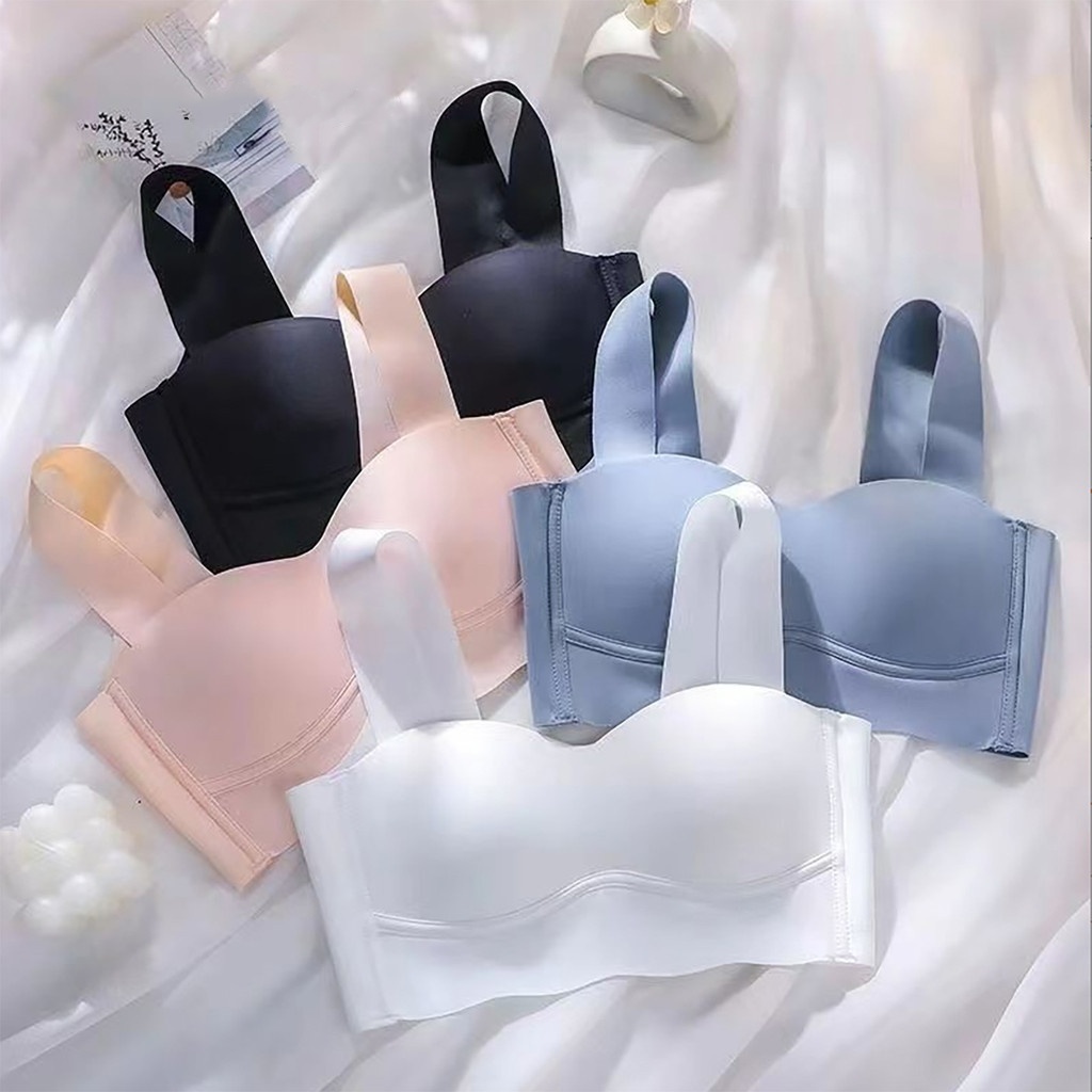 ชุดชั้นในไร้ขอบไซส์ใหญ่ใส่สบายไม่มีโครงดีไซน์กระชับด้านข้างป้องกันการหย่อนคล้อยเอวกว้างแบบไม่กดรองรับนุ่มสบายทรง