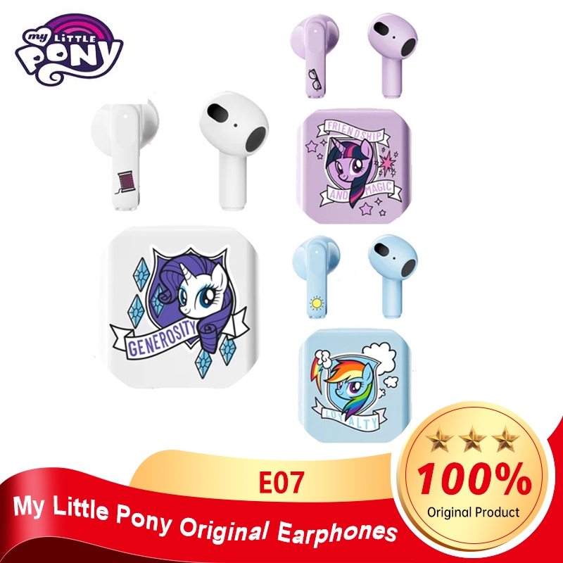 My Little Pony E07 ชุดหูฟังบลูทูธไร้สายมูลค่าสูงน่ารักตัดเสียงรบกวนหูฟังแฟชั่นอายุการใช้งานแบตเตอรี่ยาวนาน