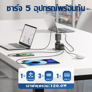Vention อแดปเตอร์ปลั๊กไฟเดินทาง Universal GaN แก้ปัญหาประเทศปลั๊กไฟต่างกัน ชาร์จได้ ทุกประเทศ