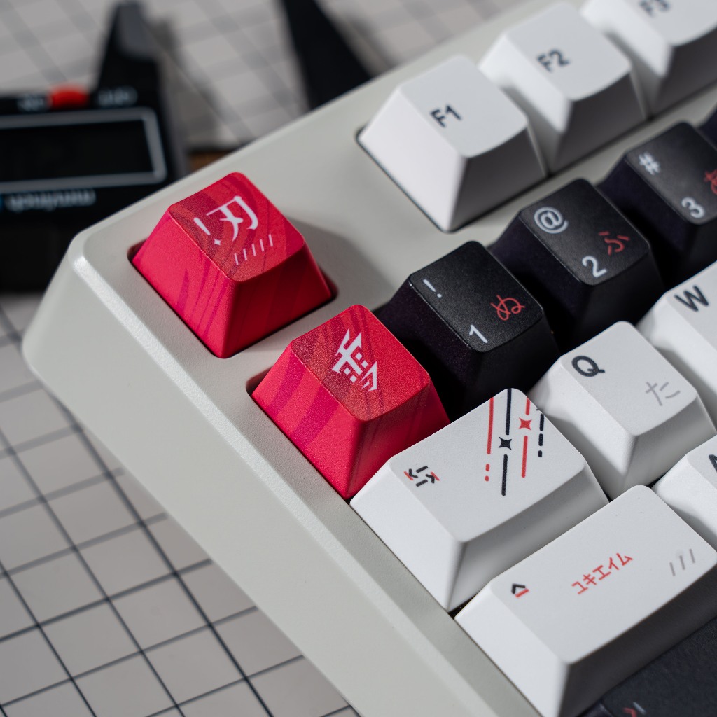 Yuki Aim katana Keycaps โปรไฟล์เชอร์รี่ Dye-Sub PBT Keycap คีย์บอร์ดเครื่องกล Keycaps