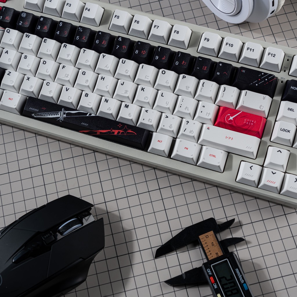 Yuki Aim katana Keycaps โปรไฟล์เชอร์รี่ Dye-Sub PBT Keycap คีย์บอร์ดเครื่องกล Keycaps