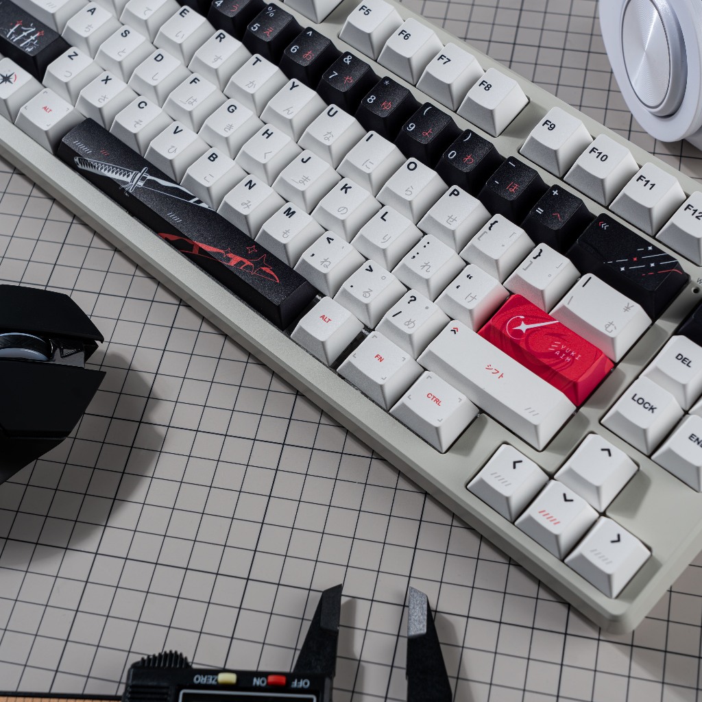 Yuki Aim katana Keycaps โปรไฟล์เชอร์รี่ Dye-Sub PBT Keycap คีย์บอร์ดเครื่องกล Keycaps