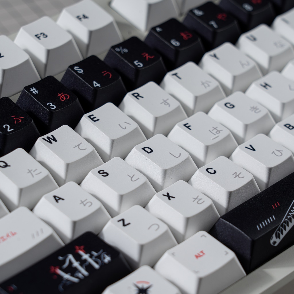 Yuki Aim katana Keycaps โปรไฟล์เชอร์รี่ Dye-Sub PBT Keycap คีย์บอร์ดเครื่องกล Keycaps