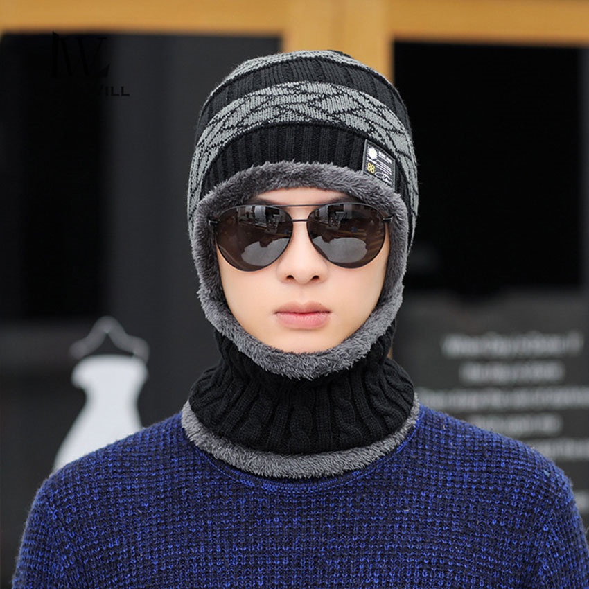 LouisWill طاقية وسكارف صوف 2 في 1 للشتاء — صورة 6