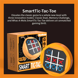 Shenmaster สมาร์ท Tic-Tac-Toe 4-in-1 กล่องเกมปัญญาสําหรับเด็กของเล่นครอบครัวเกมกระดานการฝึกอบรมหน่วยความจําและโฟกัส
