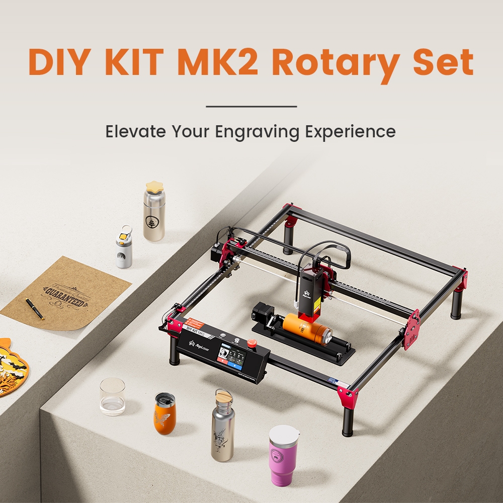 Algolaser DIY KIT MK2 ชุดโรตารี่เลเซอร์แกะสลักสําหรับวัตถุทรงกระบอกเครื่องแกะสลักเครื่องพิมพ์เลเซอร์