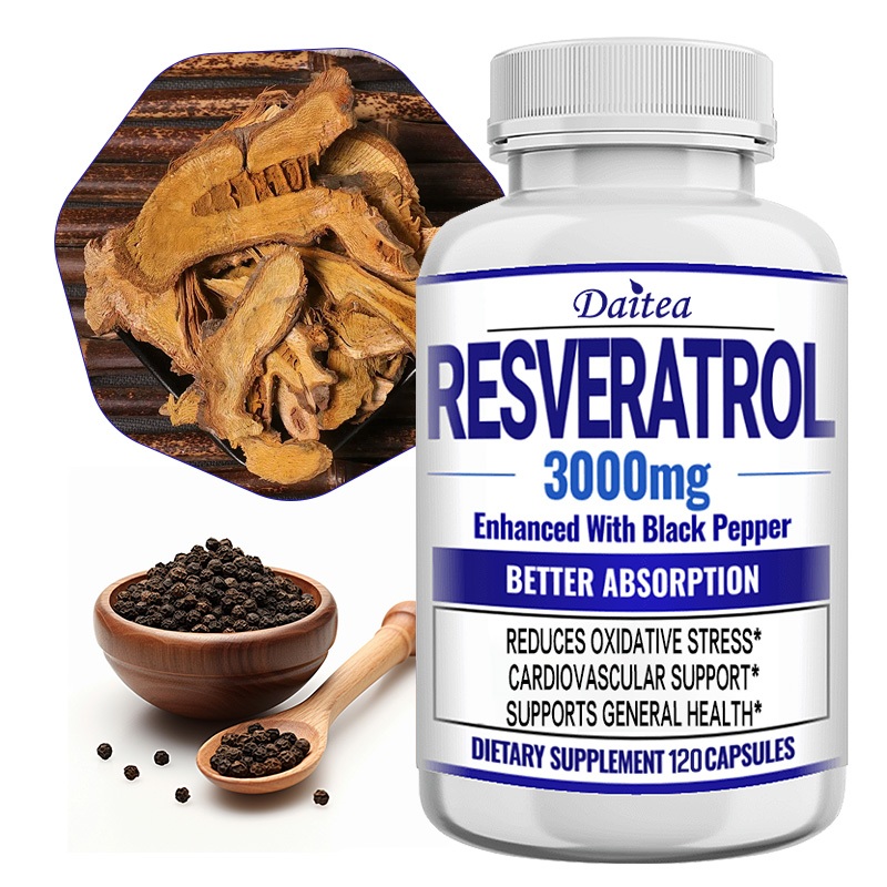 อาหารเสริมหัวใจ Resveratrol - รองรับการทํางานจากหลอดเลือดและสมองเพื่อสุขภาพ สุขภาพหัวใจ ต่อต้านริ้วรอย