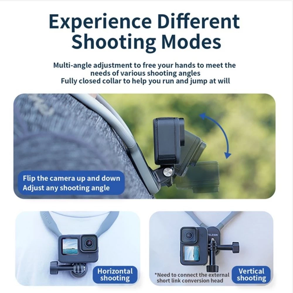 ขายึดคล้องคอ Neck Camera Holder Mount for GoPro Hero 13/12/11/10/9/8/7/6/5/4 และโทรศัพท์ ทุกรุ่น วัสดุABS thumbnail 8