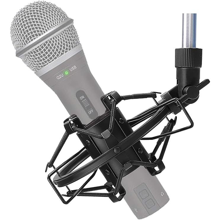 ไมโครโฟน Shock Mount Mic สําหรับ Samson Q2U Shure SM58 ATR2100-USB Behringer Xm8500, คลิปไมโครโฟนผู้