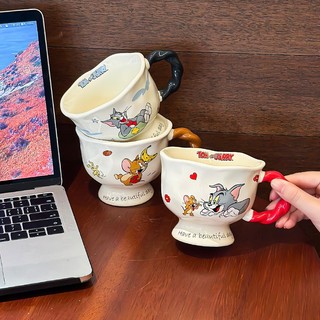 (Entrega Em 24 Horas) Tom E Jerry Retrô Xícara De Cerâmica Café Caneca Lembrança Copo De Água De Desenho Animado Para Me
